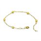 Pulseira Infantil De Ouro 18k Cartie Com Bolinhas De 4,0mm Com 14,5cm