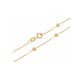 Corrente De Ouro 18k Veneziana Com Bolinhas De 4,0mm Com 45cm