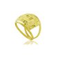 Anel De Ouro 18k Xadrez Trabalhado