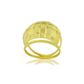Anel De Ouro 18k Xadrez Trabalhado