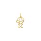 Pingente De Ouro 18k Menino Com Boné De 25mm