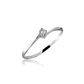Anel De Ouro Branco 18k Solitário Marie Com Zircônia