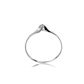 Anel De Ouro Branco 18k Solitário Delicate Com Zircônia