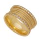 Aliança Individual De Ouro 18k Semi Anatômica De 9,4mm Com Zircônias