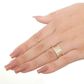 Aliança Individual De Ouro 18k Semi Anatômica De 9,4mm Com Zircônias