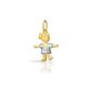 Pingente De Ouro 18k Menina De 20mm