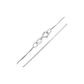 Corrente De Ouro Branco 18k Veneziana De 0,7mm Com 45cm