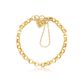 Pulseira De Ouro 18k Elo Português Com Fecho De Coração De 5mm Com 18cm