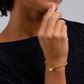 Pulseira De Ouro 18k Elo Português Com Fecho De Coração De 5mm Com 18cm