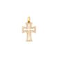 Pingente De Ouro 18k Cruz Com 23mm