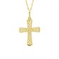 Pingente De Ouro 18k Cruz Diamantada