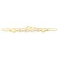 Pulseira Infantil De Ouro 18k Veneziana De 12,5cm Com Coração e Zircônias