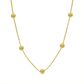 Corrente De Ouro 18k Veneziana Com Bolinhas De 3,0mm Com 90cm
