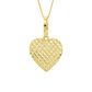Pingente De Ouro 18k Coração Diamantada M