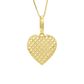 Pingente De Ouro 18k Coração Diamantada M