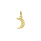 Pingente De Ouro 18k Lua Diamantada P