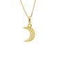Pingente De Ouro 18k Lua Diamantada P