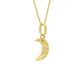 Pingente De Ouro 18k Lua Diamantada P