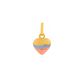 Pingente De Ouro 18k Coração Tricolor