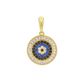 Pingente De Ouro 18k Olho Grego Floral