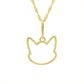 Pingente De Ouro 18k Face Gatinho Vazado