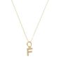 Pingente de Ouro 18k Letra F Com Zircônias