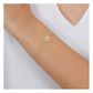 Pulseira De Ouro 18k Elo português Olho grego De 0,7mm Com 18cm