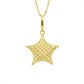 Pingente De Ouro 18k Estrela Diamantada M