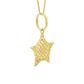 Pingente De Ouro 18k Estrela Diamantada M