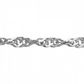 Corrente De Ouro Branco 18k Singapura De 0,8mm Com 60cm