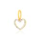 Pingente De Ouro 18k Coração Dois Ouros Amarelo/Branco M