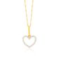 Pingente De Ouro 18k Coração Dois Ouros Amarelo/Branco M