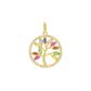 Pingente De Ouro 18k Arvore da Vida com Zircônia Coloridas