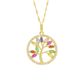 Pingente De Ouro 18k Arvore da Vida com Zircônia Coloridas