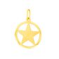 Pingente De Ouro 18k Pentagrama De 15mm
