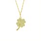 Pingente De Ouro 18k Trevo com Zircônia