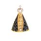 Pingente De Ouro 18k Nossa Senhora Da Aparecida Com Pedras De 13mm