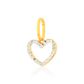 Pingente De Ouro 18k Coração Dois Ouros Amarelo/Branco G