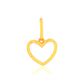 Pingente De Ouro 18k Coração Dois Ouros Amarelo/Branco G