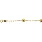 Pulseira Infantil De Ouro 18k Cartie Com Bolinhas De 3,0mm Com 13cm