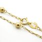 Pulseira Infantil De Ouro 18k Cartie Com Bolinhas De 3,0mm Com 13cm