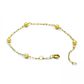 Pulseira Infantil De Ouro 18k Cartie Com Bolinhas De 3,0mm Com 13cm