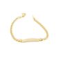 Pulseira Infantil De Ouro 18k Groumet De 2mm Com 13cm
