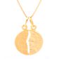 Pingente De Ouro 18k Cara Metade De 19mm