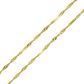 Corrente De Ouro 18k Singapura Com Chapinha 1,4mm Com 40cm