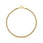 Pulseira De Ouro 18k Corda Tricolor De 2,1mm Com 19cm