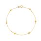 Pulseira De Ouro 18k Veneziana e Bolinhas De 3mm Com 19cm