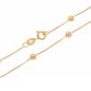 Corrente De Ouro 18k Veneziana Com Bolinhas De 3,0mm Com 40cm