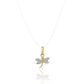 Pingente De Ouro 18k Bicolor Libélula