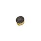 Pingente De Ouro 18k Pavê Redondo Com Zircônias Negras